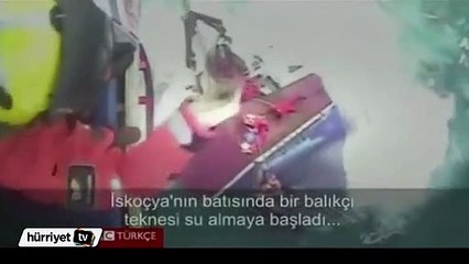 İskoçya'da batmakta olan tekneden son saniyede kurtarıldılar