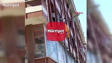 Yürekleri ağza getiren olay! Pencereden sarkan çocuğu vinç operatörü kurtardı