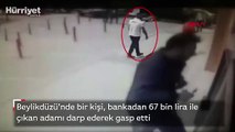 Beylikdüzü'nde bankadan çıkan adama gasp dehşeti kamerada