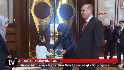 Halep'in sesi olan küçük kız Bana, Cumhurbaşkanlığı Sarayı'nda