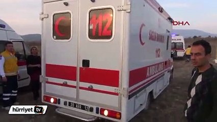 Denizli'de balon iniş sırasında devrildi