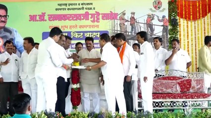 Distribution of worker safety kits - Ratnakar Gutte