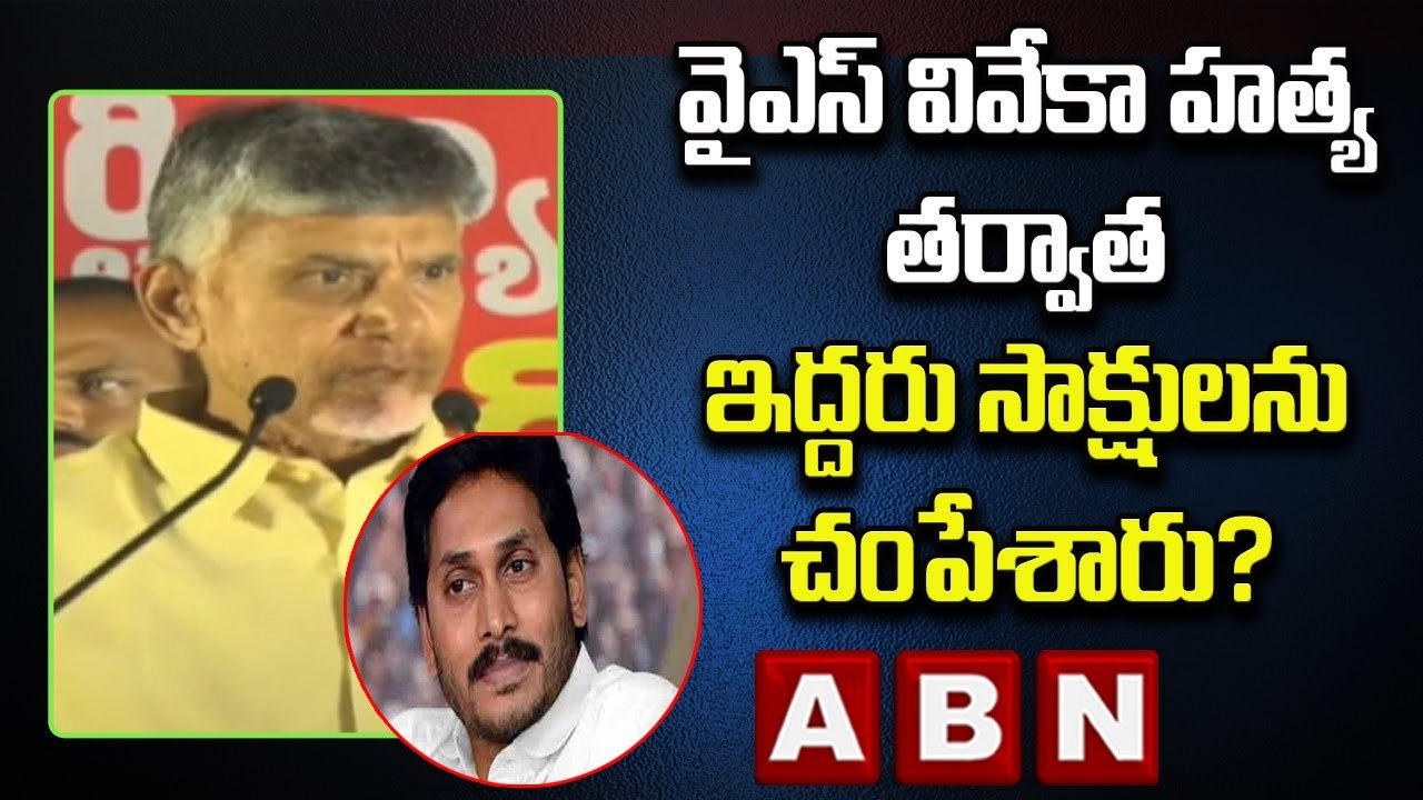 వైఎస్ వివేకా హత్య తర్వాత ఇద్దరు సాక్షులను చంపేశారు_ Chandrababu Comments On YS Viveka Case  _ ABN