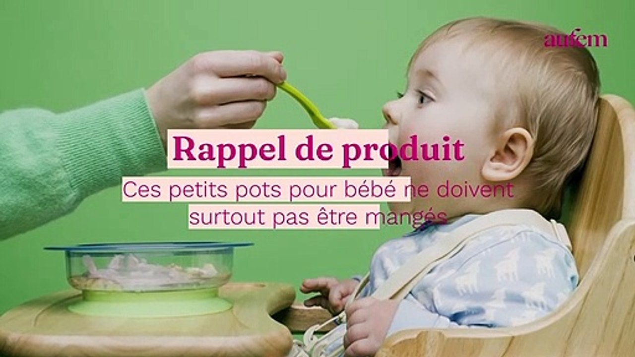 Rappel produits : ces petits pots pour bébé ne doivent surtout pas être consommés