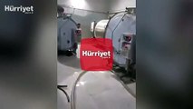 Konya'da süt fabrikasında skandal görüntüler!