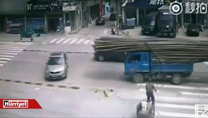 Çin'deki bu kazadan sağ kurtuldular