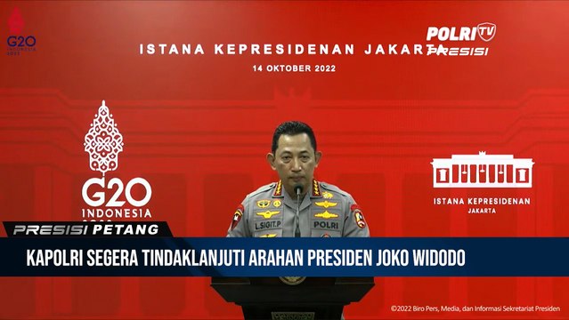 Kapolri Beri Keterangan Usai Pertemuannya dengan Presiden Jokowi di Kantor Presiden