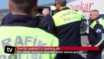 TEM’de ters yönde giden sürücü vatandaş barikatıyla yakalandı