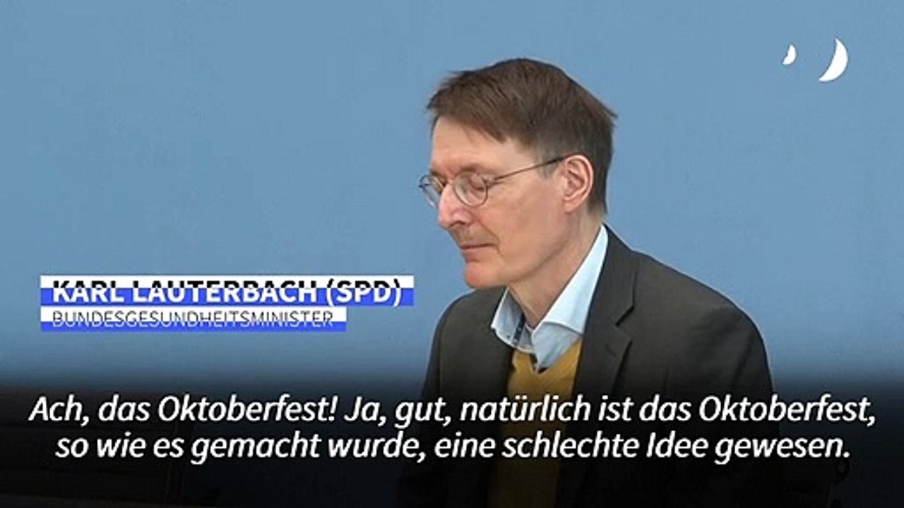 Lauterbach: 'Oktoberfest war eine schlechte Idee'
