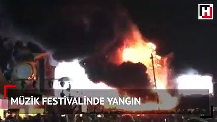 Müzik festivalinde yangın! 22 bin kişi tahliye edildi