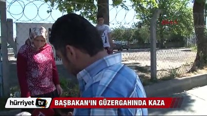 Başbakan'ın güzergahında kaza