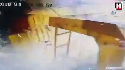 Başakşehir'de hafriyat kamyonu dehşeti kamerada