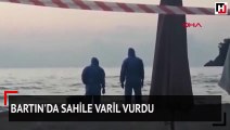 Bartın'da sahile varil vurdu