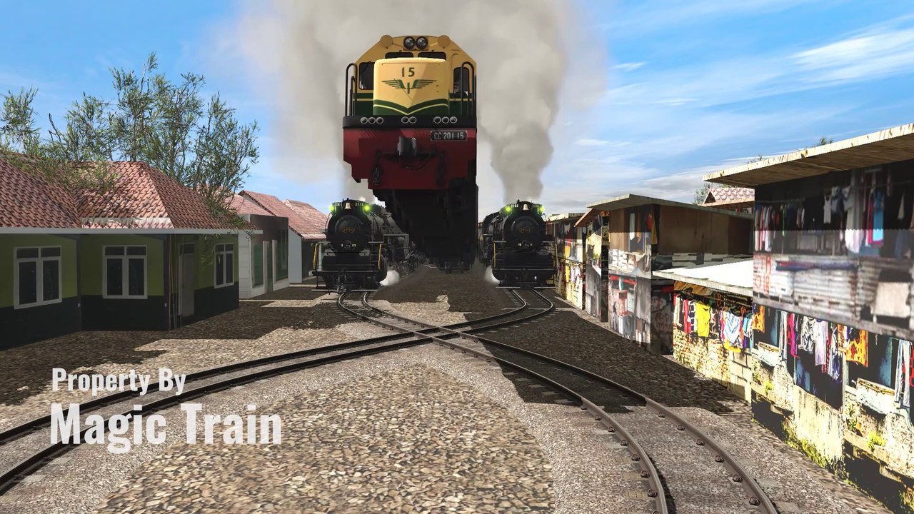 Railroad Journey Flying Train Simulator 2019 | Flying Train Locomotive  in the air Swerving and coiling, zigzag