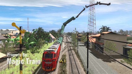 Railroad Journey Flying Train Simulator 2019 |  Santa Fe Train Flying and Swerving sharply in a trance on the anti-drowsiness rail