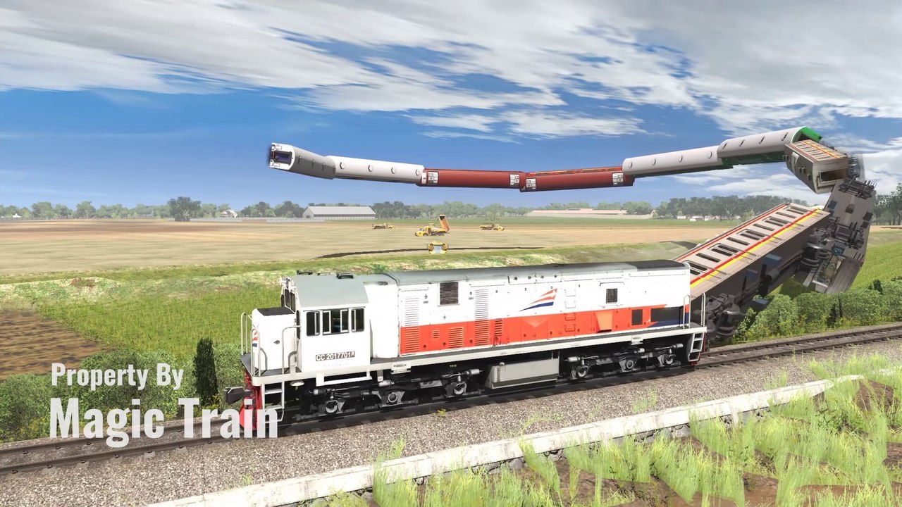 Railroad Journey Flying Train Simulator 2019 | The Flying Train is spinning in the air, zigzag with the locomotive train