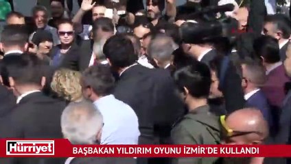 Başbakan Yıldırım oyunu İzmir'de kullandı