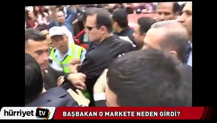 Başbakan’ın markete giriş anı