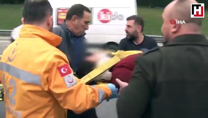 Genç kadın kendisini seyir halindeki araçtan attı