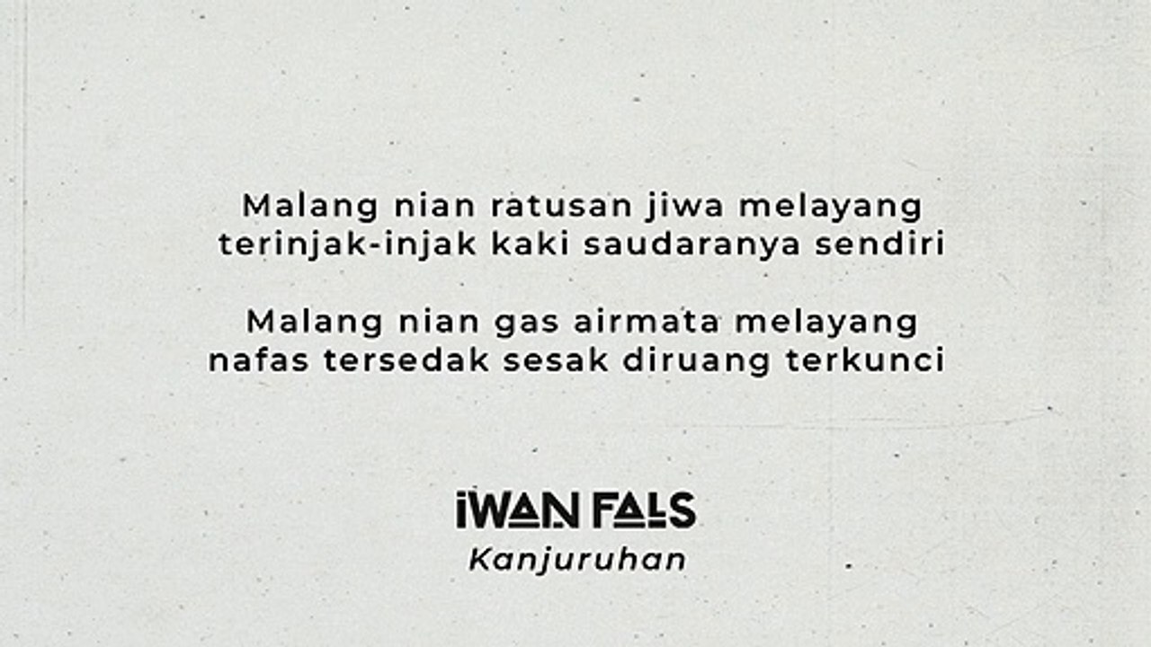 Kanjuruhan - Iwan Fals - Official Music Video