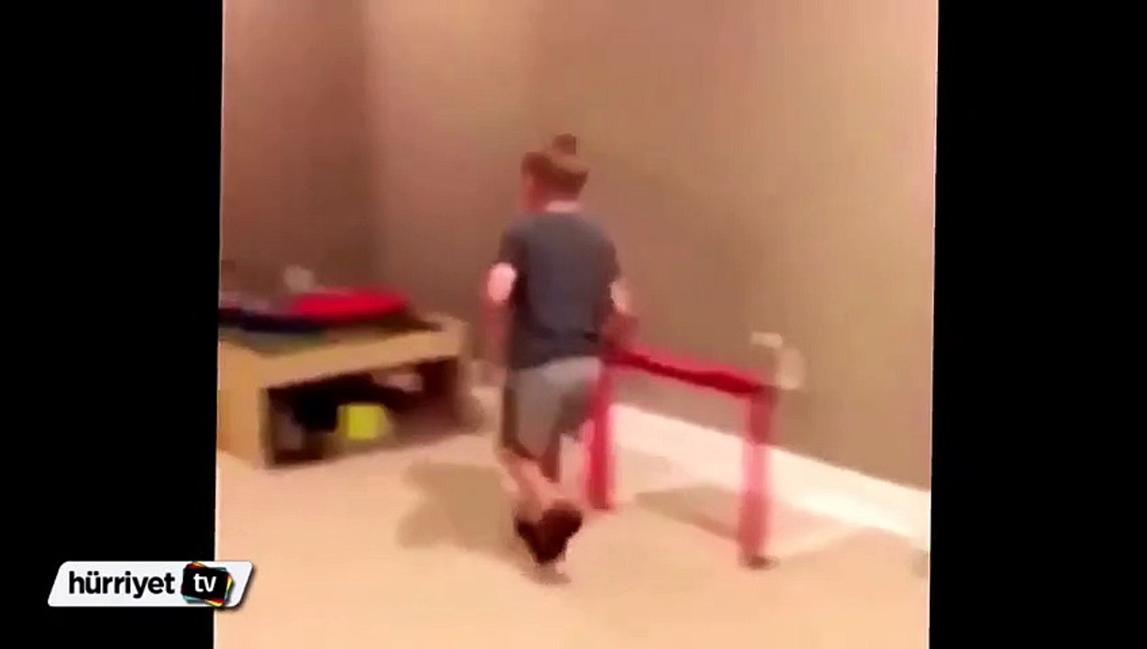 Basket attığı pota başına düştü