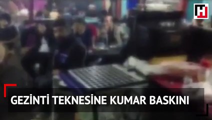 Gezinti teknesine kumar baskını