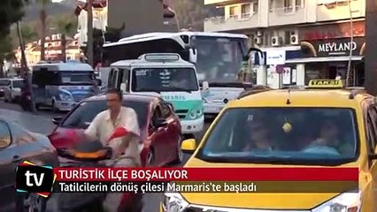 Tatilcilerin dönüş çilesi Marmaris’te başladı