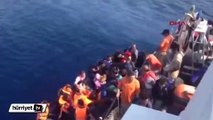 Sahil Güvenlik Ekipleri botları batan mültecileri böyle kurtardı