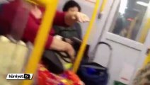 Metroda müslüman kadını korudu, kahraman oldu