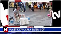 PLASTİK KAPLARLA BATERİ ŞOV
