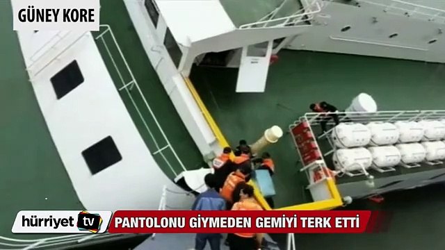 Kaptanın pantolonunu bile giymeden gemiyi terk ettiği an