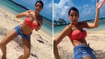 Nora Fatehi Bikini Top Hot Dance Viral, समंदर किनारे दिखाए जलवे | Boldsky *Entertainment