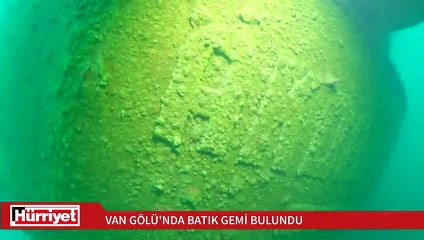 Van Gölü'nde batık gemi bulundu