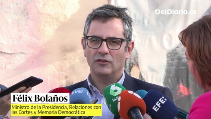 Bolaños confirma que se está trabajando en un documento con el PP para renovar el Poder Judicial