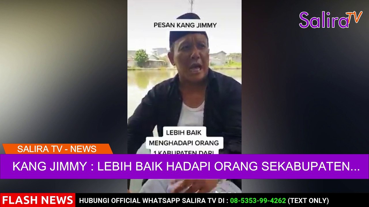 Kang Jimmy: Lebih Baik Menghadapi Orang Sekabupaten Daripada Menghadapi Seorang Wartawan