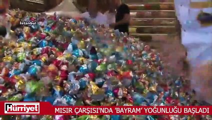 Mısır Çarşısında ’bayram’ yoğunluğu başladı