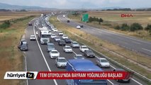 Tem otoyolu'nda bayram yoğunluğu başladı