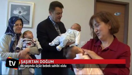 İlk anneler günü heyecanını 46 yaşında üçüz bebekleriyle yaşadı