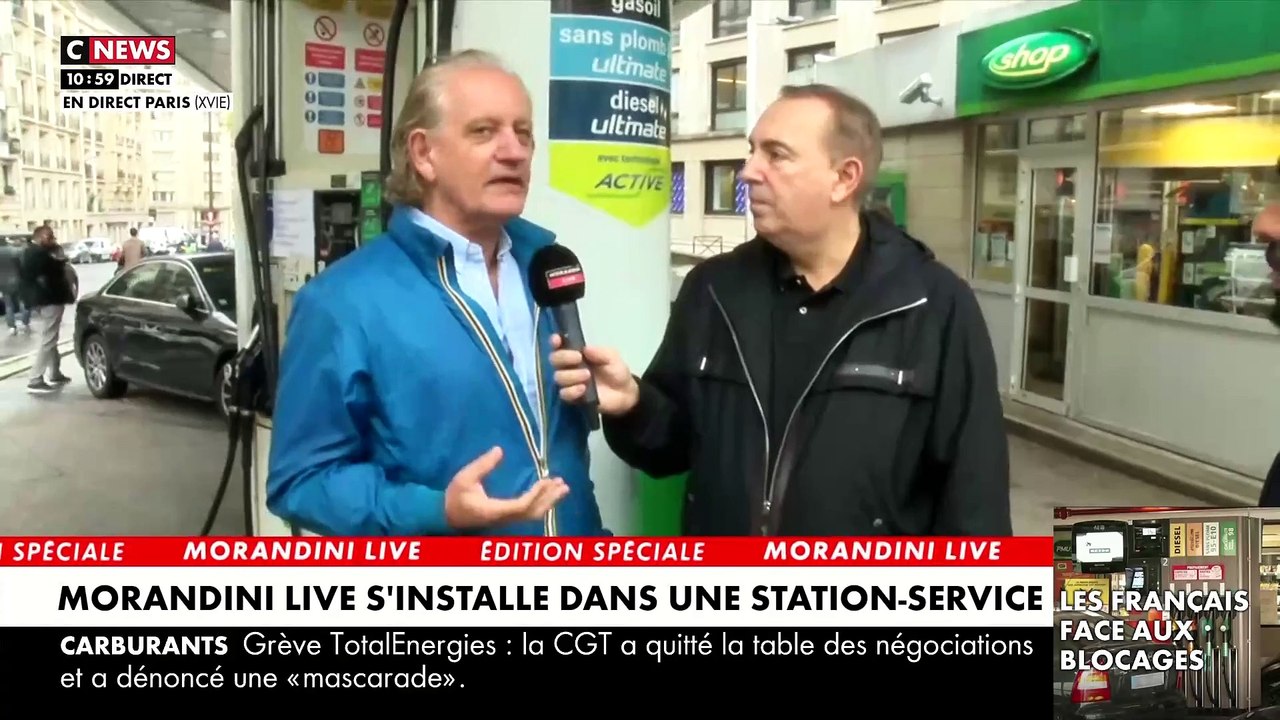 Pénurie de carburant: Revoir en intégralité "Morandini Live" sur CNews en direct d'une station-service à la rencontre des automobilistes qui galèrent pour trouver de l'essence - VIDEO