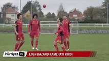 Eden Hazard futbol topuyla kamerayı kırdı