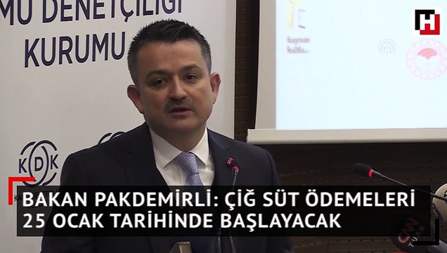 Bakan Pakdemirli: Çiğ süt ödemeleri 25 Ocak tarihinde başlayacak