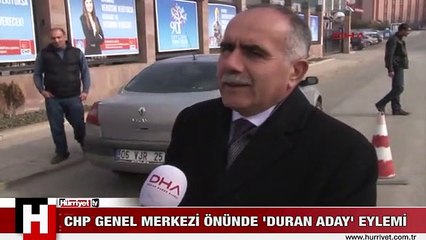 CHP GENEL MERKEZİ ÖNÜNDE DURAN ADAY EYLEMİ