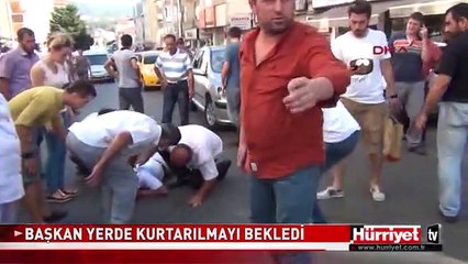 BAŞKAN YERDE KURTARILMAYI BEKLEDİ