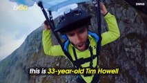 Must See! Adrenaline Junky Ride Bike Off Cliff in 360 Camera, Base Jumping Stunt