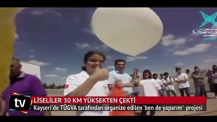 Liselilerin 30 kilometre yüksekten çektiği görüntüler izleyenleri büyüledi