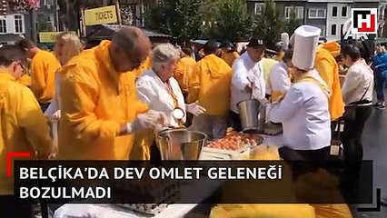 Belçika'da dev omlet geleneği bozulmadı