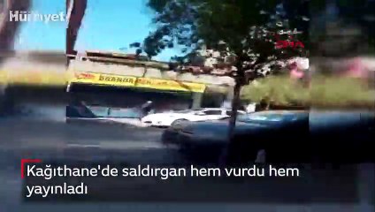 Kağıthane'de silahlı saldırı! O anları sosyal medyada yayınladı