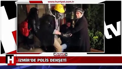 İZMİR'DE POLİS DEHŞETİ! ÖNCE KÜFÜR ETTİ SONRA KASKINI FIRLATTI