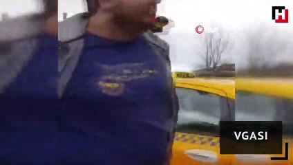 Beşiktaş'ta taksicilerin trafik kavgası