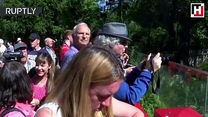 Berlin'deki hayvanat bahçesinin maskotu panda 8'inci yaş gününü kutladı